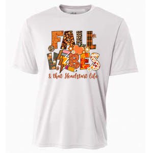 Fall Vibes & That Headstart Life Fall Autumn Thanksgiving Cooling Performance Crew T-Shirt