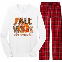 Fall Vibes & That Headstart Life Fall Autumn Thanksgiving Long Sleeve Pajama Set