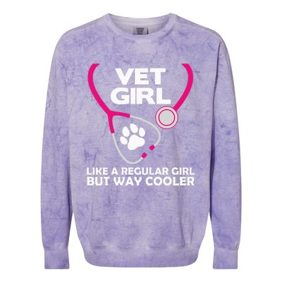 Funny Veterinary Technician  Female Vet Assistant Colorblast Crewneck Sweatshirt