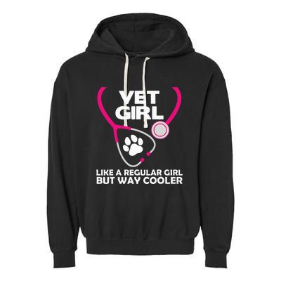 Funny Veterinary Technician  Female Vet Assistant Garment-Dyed Fleece Hoodie