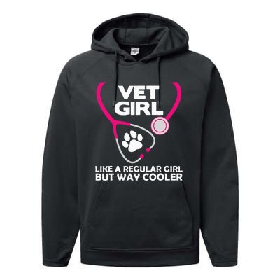 Funny Veterinary Technician  Female Vet Assistant Performance Fleece Hoodie