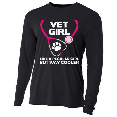 Funny Veterinary Technician  Female Vet Assistant Cooling Performance Long Sleeve Crew