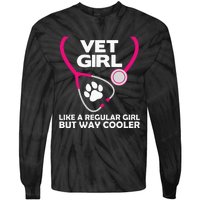 Funny Veterinary Technician  Female Vet Assistant Tie-Dye Long Sleeve Shirt