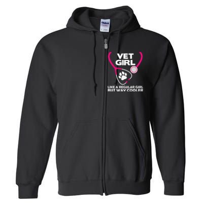 Funny Veterinary Technician  Female Vet Assistant Full Zip Hoodie