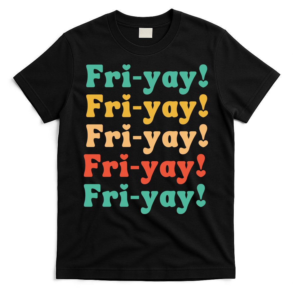Funny Vintage Teacher Back To School Funny Friyay Teacher Life T-Shirt