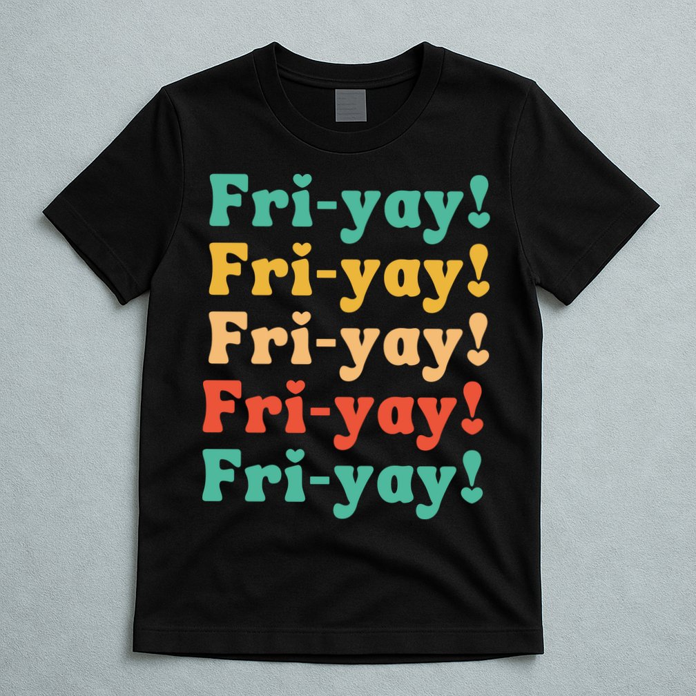Funny Vintage Teacher Back To School Funny Friyay Teacher Life T-Shirt