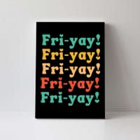 Funny Vintage Teacher Back To School Funny Friyay Teacher Life Canvas