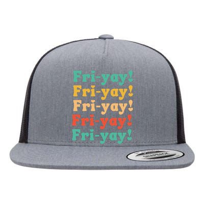 Funny Vintage Teacher Back To School Funny Friyay Teacher Life Flat Bill Trucker Hat