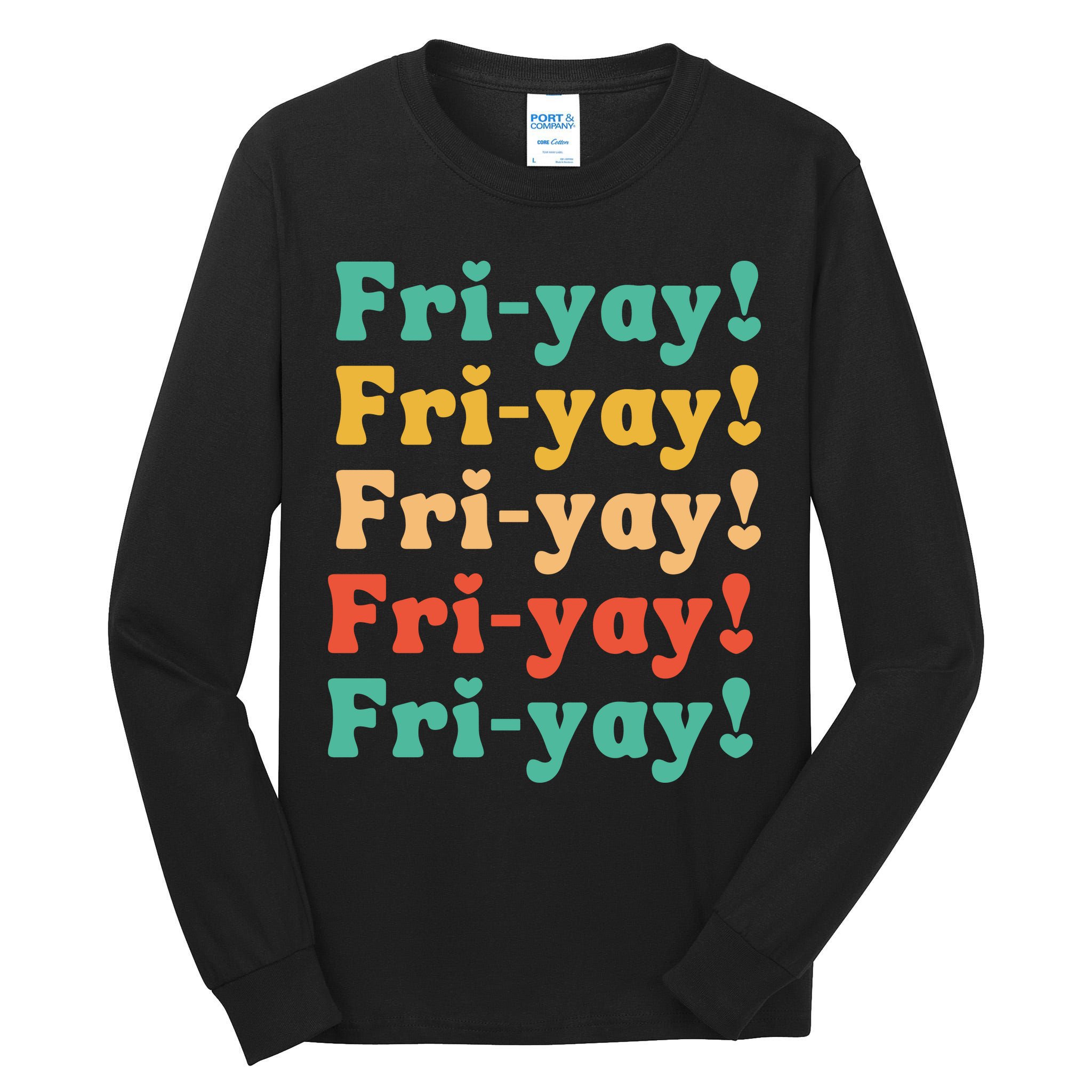 Funny Vintage Teacher Back To School Funny Friyay Teacher Life Tall Long Sleeve T-Shirt