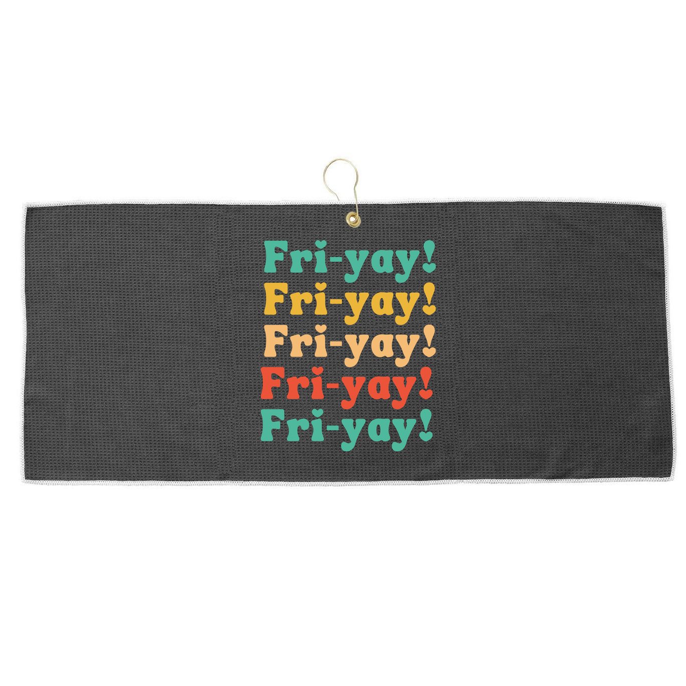Funny Vintage Teacher Back To School Funny Friyay Teacher Life Large Microfiber Waffle Golf Towel