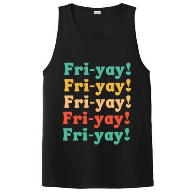 Funny Vintage Teacher Back To School Funny Friyay Teacher Life PosiCharge Competitor Tank