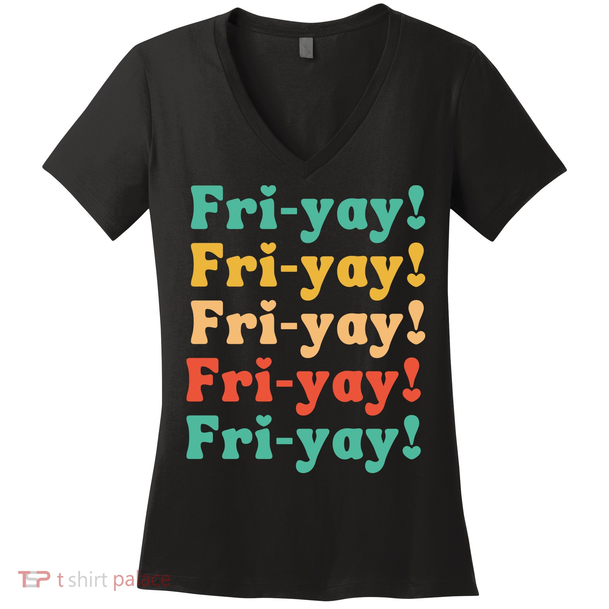 Funny Vintage Teacher Back To School Funny Friyay Teacher Life Women's V-Neck T-Shirt
