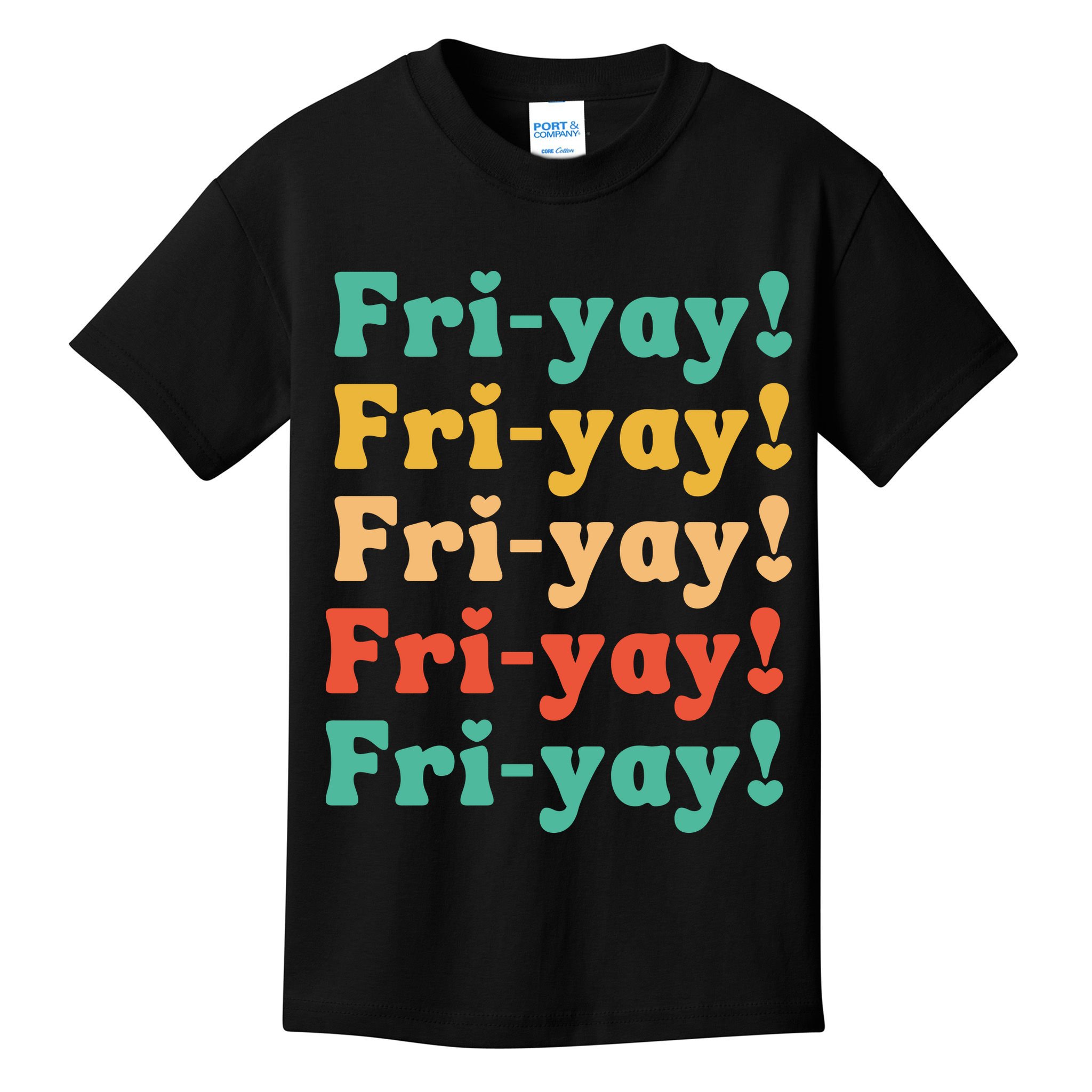 Funny Vintage Teacher Back To School Funny Friyay Teacher Life Kids T-Shirt