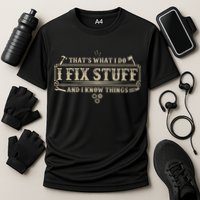 Funny Vintage Thats What I Do I Fix Stuff And I Know Things Performance Shirt