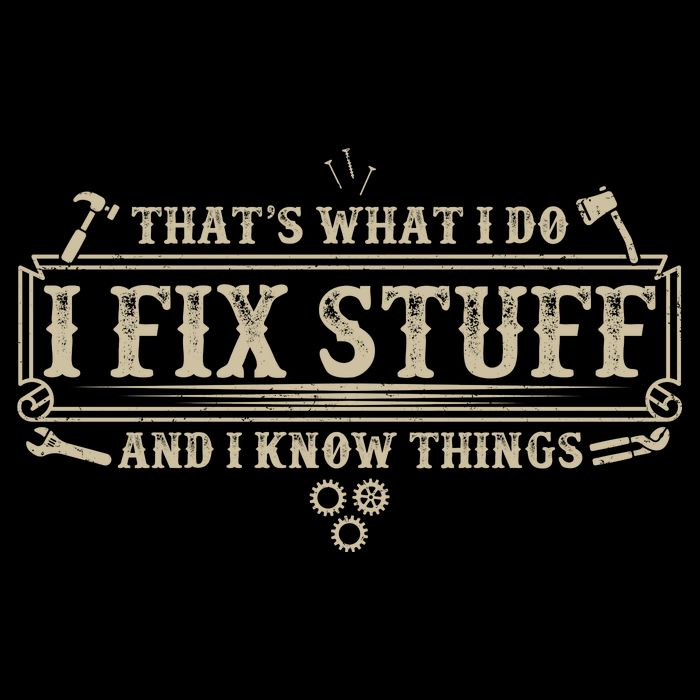 Funny Vintage Thats What I Do I Fix Stuff And I Know Things Daily Commute Backpack