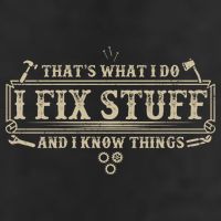 Funny Vintage Thats What I Do I Fix Stuff And I Know Things Beanie