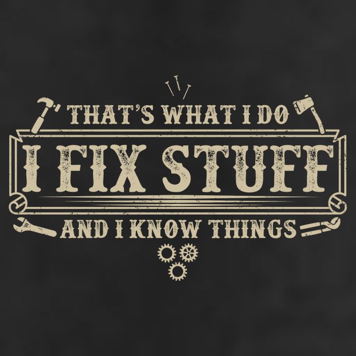Funny Vintage Thats What I Do I Fix Stuff And I Know Things Beanie