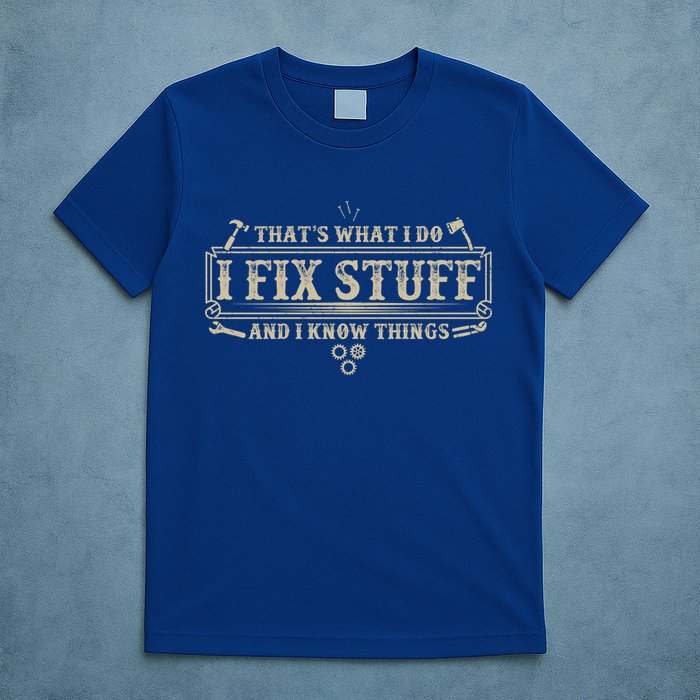 Funny Vintage Thats What I Do I Fix Stuff And I Know Things T-Shirt