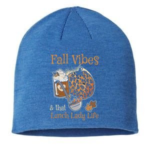 Fall Vibes That Lunch Lady Life Thanksgiving Cafeteria Staff Gift Sustainable Beanie