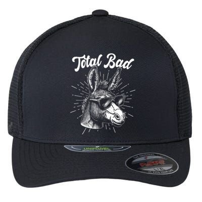 Funny Vintage Total Badass Flexfit Unipanel Trucker Cap