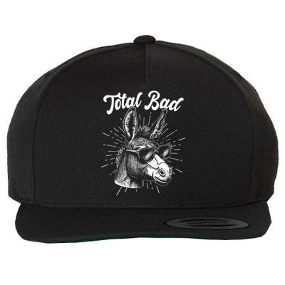 Funny Vintage Total Badass Wool Snapback Cap