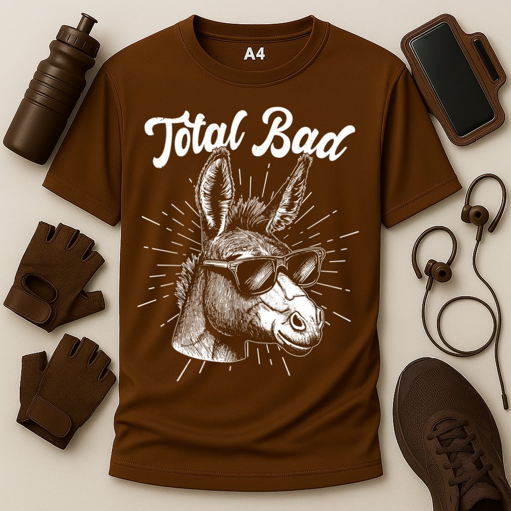Funny Vintage Total Badass Cooling Performance Crew T-Shirt