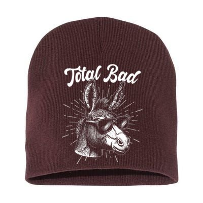 Funny Vintage Total Badass Short Acrylic Beanie