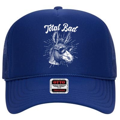 Funny Vintage Total Badass High Crown Mesh Back Trucker Hat