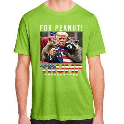 Funny Vote Trump For Peanut The Squirrel American Flag Gift Adult ChromaSoft Performance T-Shirt