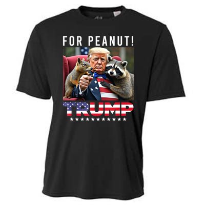 Funny Vote Trump For Peanut The Squirrel American Flag Gift Cooling Performance Crew T-Shirt