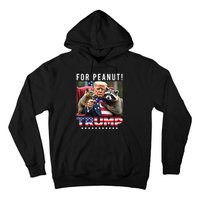 Funny Vote Trump For Peanut The Squirrel American Flag Gift Hoodie