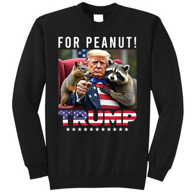 Funny Vote Trump For Peanut The Squirrel American Flag Gift Sweatshirt