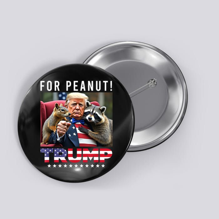 Funny Vote Trump For Peanut The Squirrel American Flag Gift Button