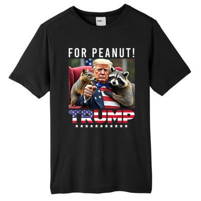 Funny Vote Trump For Peanut The Squirrel American Flag Gift Tall Fusion ChromaSoft Performance T-Shirt