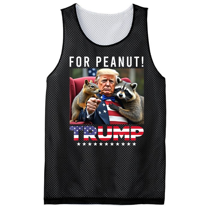 Funny Vote Trump For Peanut The Squirrel American Flag Gift Mesh Reversible Basketball Jersey Tank