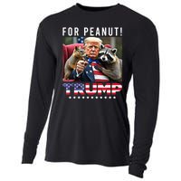 Funny Vote Trump For Peanut The Squirrel American Flag Gift Cooling Performance Long Sleeve Crew