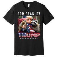 Funny Vote Trump For Peanut The Squirrel American Flag Gift Premium T-Shirt