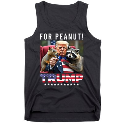 Funny Vote Trump For Peanut The Squirrel American Flag Gift Tank Top