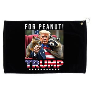 Funny Vote Trump For Peanut The Squirrel American Flag Gift Grommeted Golf Towel