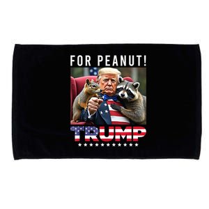 Funny Vote Trump For Peanut The Squirrel American Flag Gift Microfiber Hand Towel