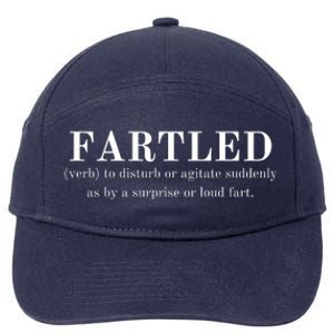 Frartled: Verb To Disturb Or Agitate Suddenly As By A Surprise Or Loud Fart Hu 7-Panel Snapback Hat