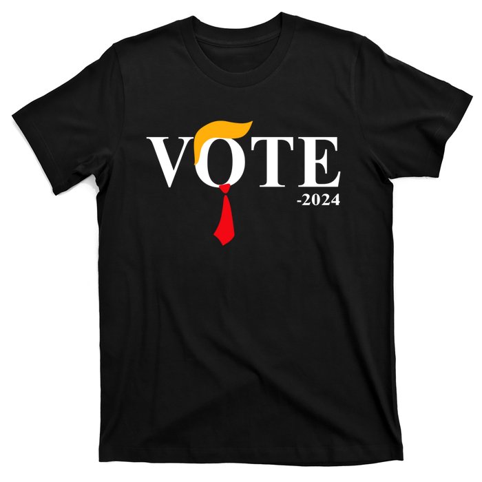 Funny Vote Trump 2024 Haircut Tie Funny Vote Trump 2024 Hair Tie T-Shirt