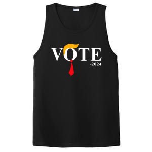 Funny Vote Trump 2024 Haircut Tie Funny Vote Trump 2024 Hair Tie PosiCharge Competitor Tank