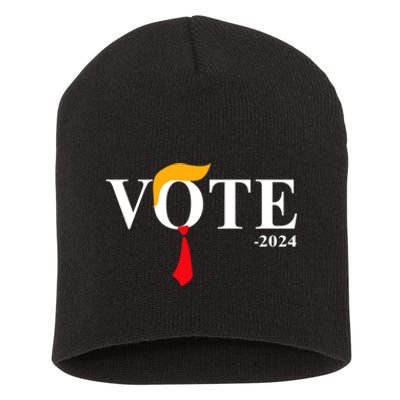 Funny Vote Trump 2024 Haircut Tie Funny Vote Trump 2024 Hair Tie Short Acrylic Beanie