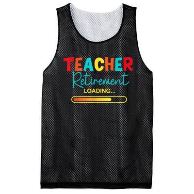 Funny Vintage Teacher Retirement Loading - Retired Teacher Mesh Reversible Basketball Jersey Tank