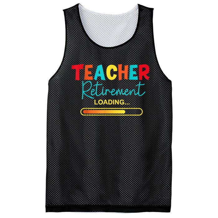 Funny Vintage Teacher Retirement Loading - Retired Teacher Mesh Reversible Basketball Jersey Tank