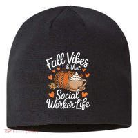 Fall Vibes That Social Worker Life Msw Dsw Thanksgiving Sustainable Beanie