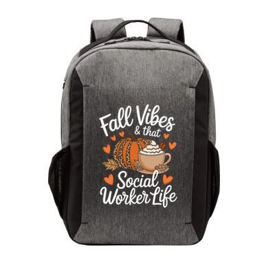 Fall Vibes That Social Worker Life Msw Dsw Thanksgiving Vector Backpack