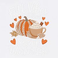 Fall Vibes That Social Worker Life Msw Dsw Thanksgiving Garment-Dyed Sweatshirt