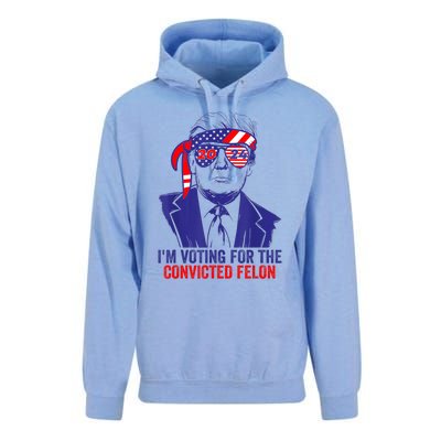 Funny Voting Trump 2024 IM Voting For The Convicted Felon Unisex Surf Hoodie